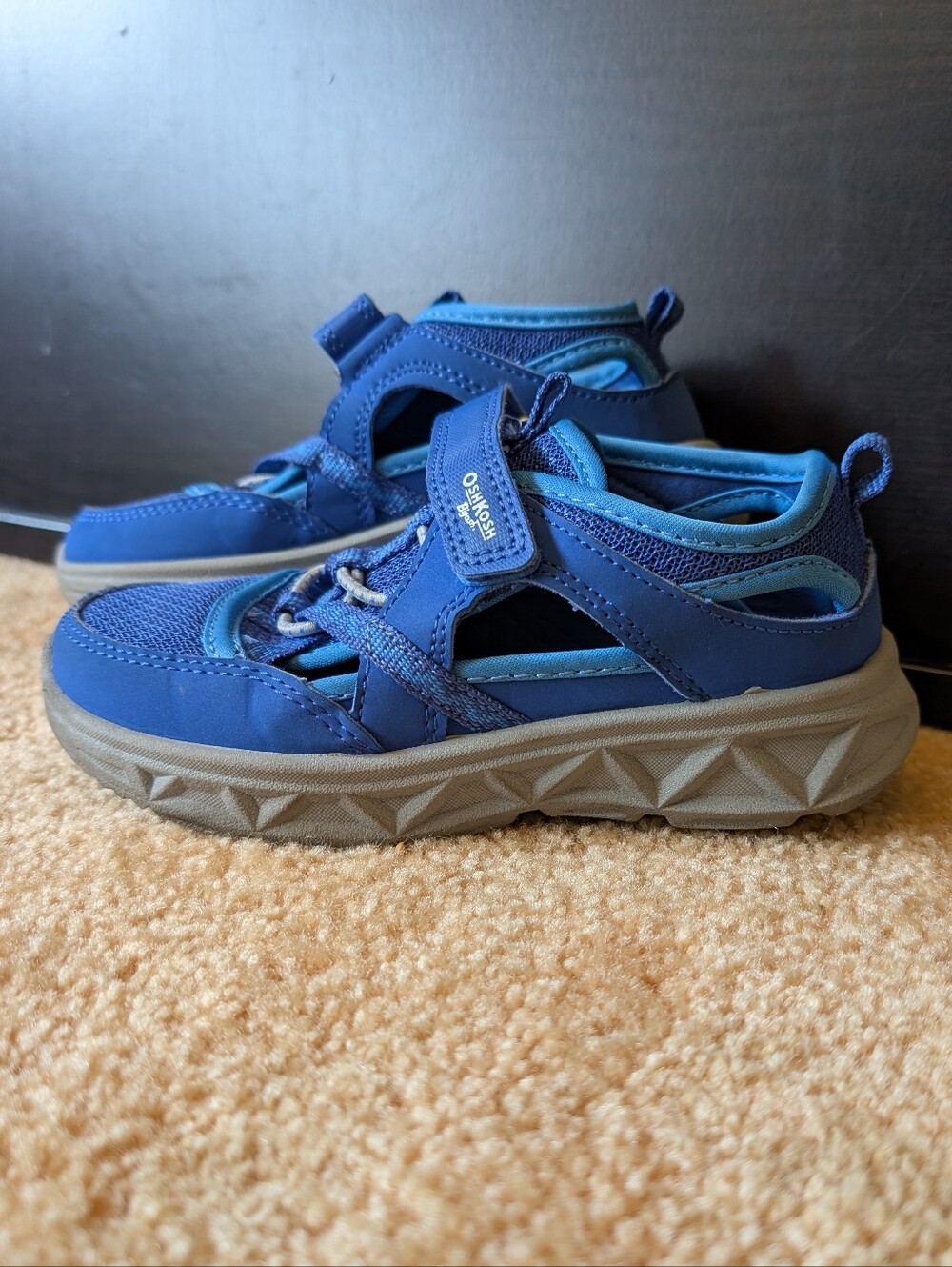 OshKosh B'gosh Blue Washable Sandal Sneakers 12C EUC